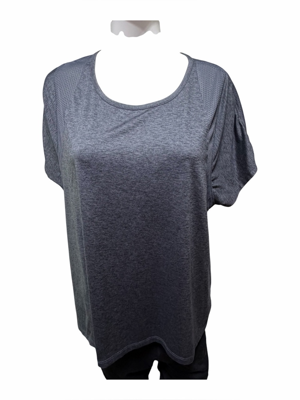 Avia Womens Activewear Lightweight Shirt With Mesh Panels Gray Size XXXL (22)